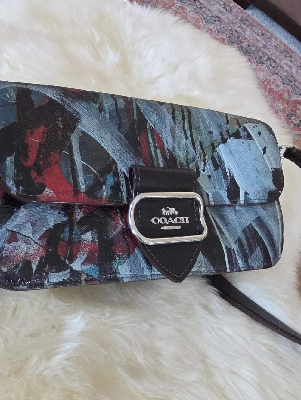 Fantastic Rare Coach X Mint + Serf Morgan Crossbody Bag 🖤🩶❤️🎁